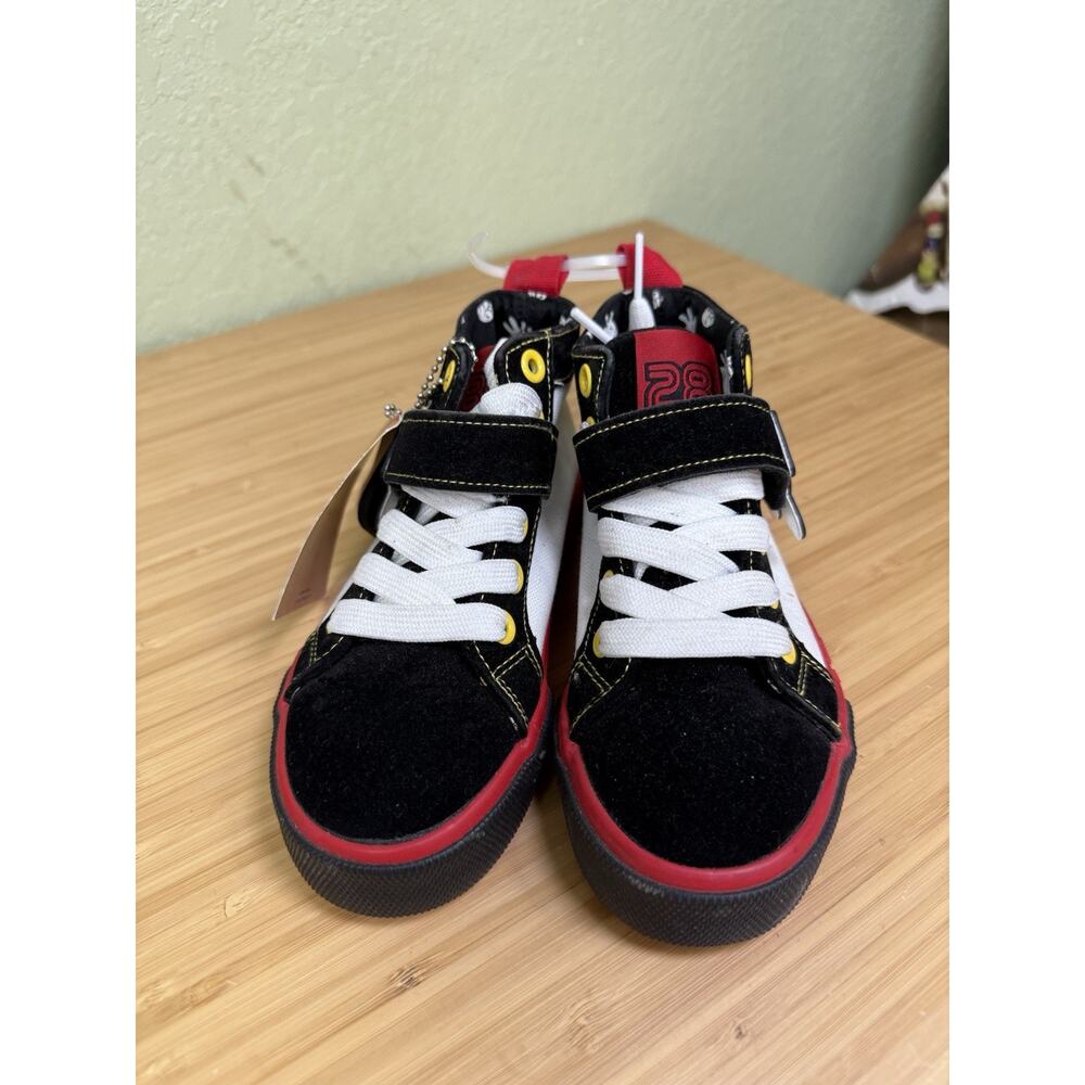 GroundUp Disney Mickey Mouse High Top Sneakers Kids 12 Black White Red Shoes